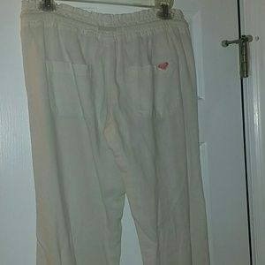 Juniors,  Off White Linen Pants, XS